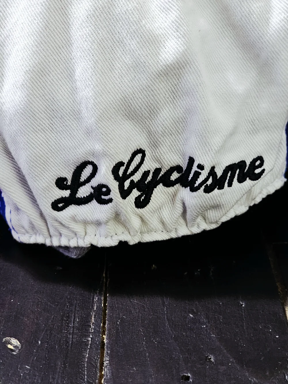Ralph Lauren Blue & White Cycling Team Cap with 'Le Cyclisme' Visor